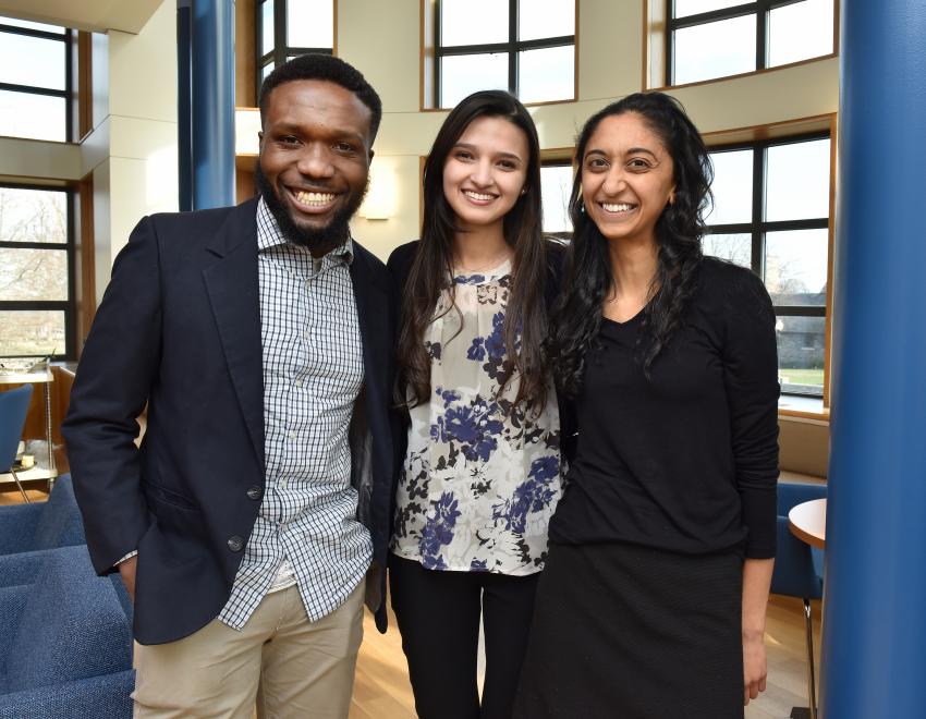 Image of three students in Emerging Scholars program