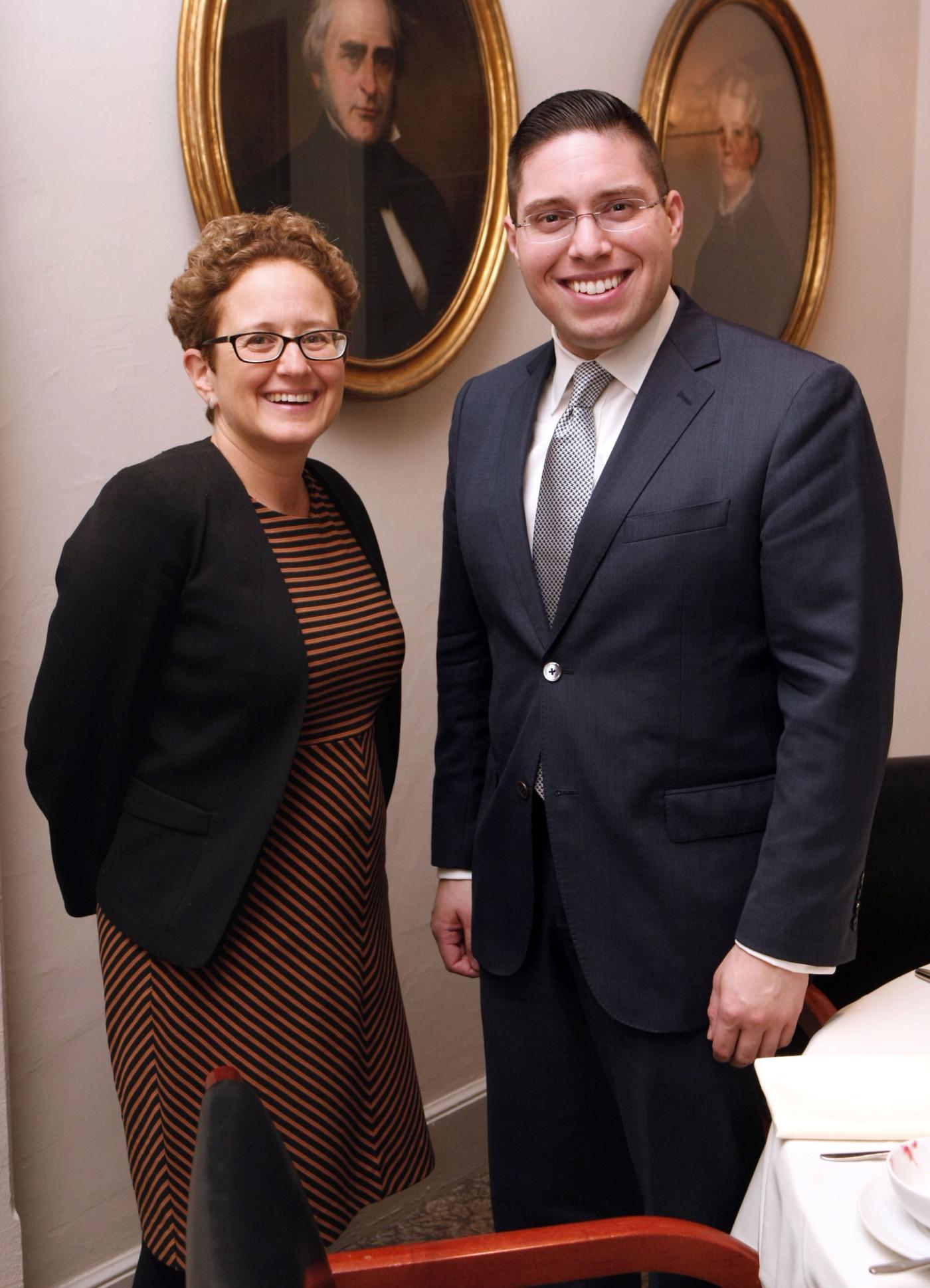 Melissa Lane with a student