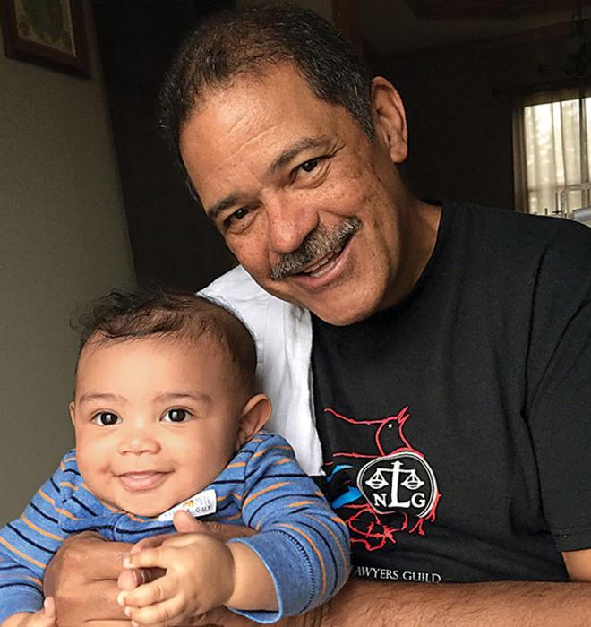 Charlie Hey-Meastre ’77 with his grandson Gabriel Photo: Courtesy Linda Colon ’75