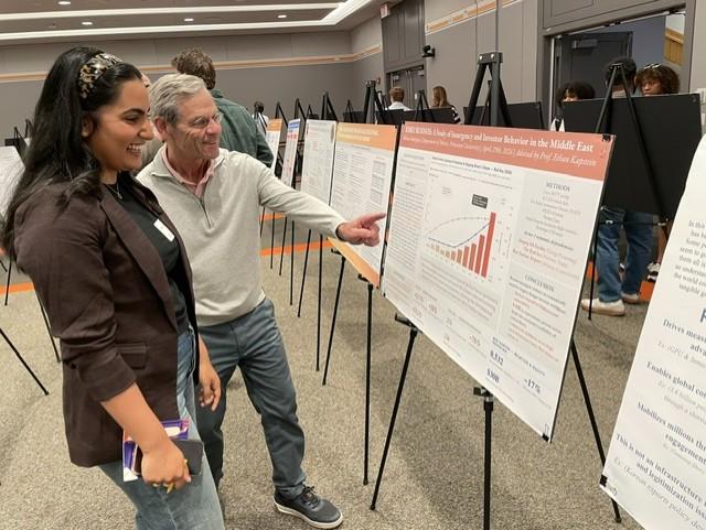 Alison Rodrigues and Ethan Kapstein at 2026 Poster Sessions