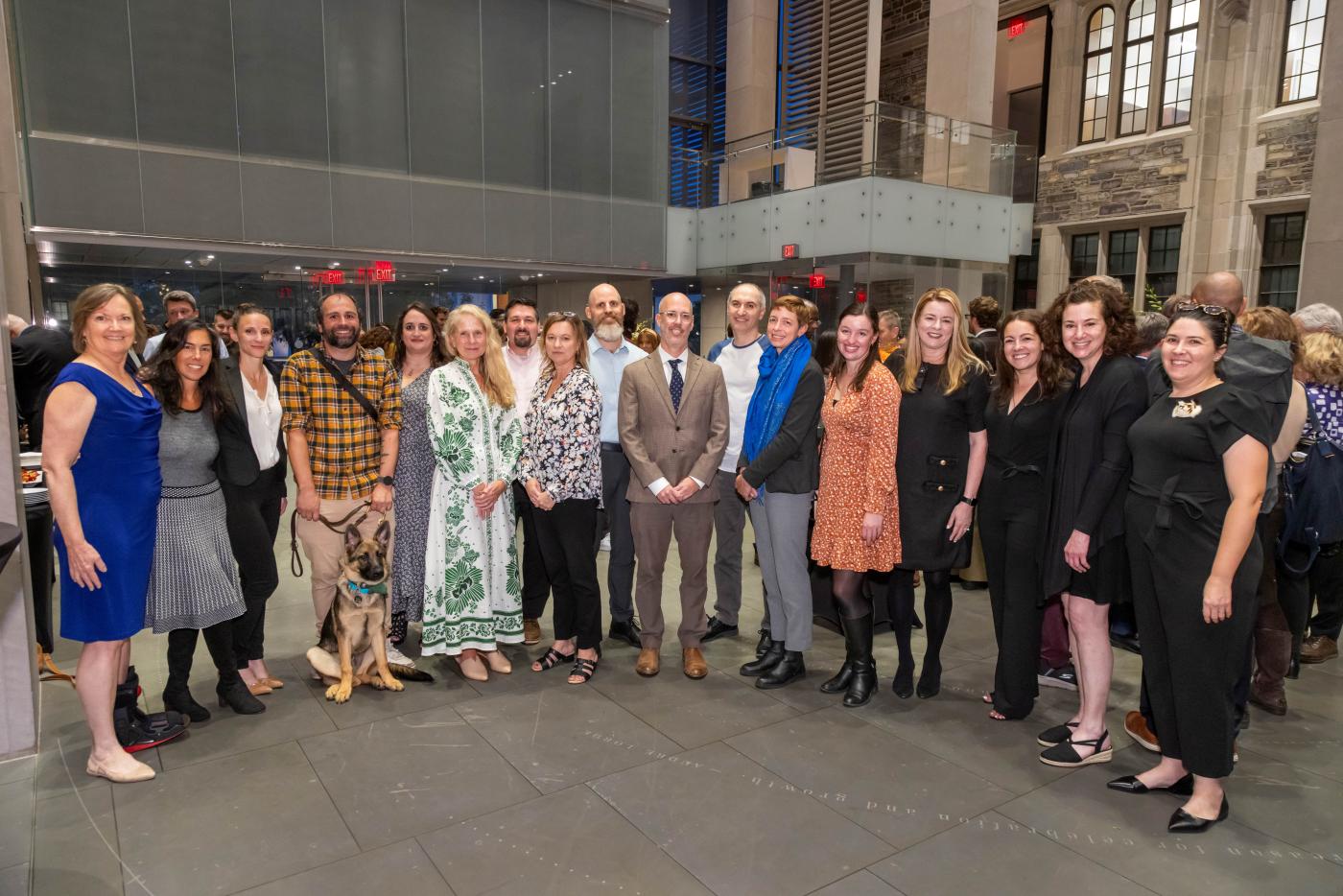 Politics Department chair and staff gather at celebration