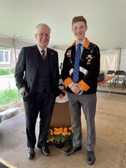 Robert George and Zach Gardner at class day 2026